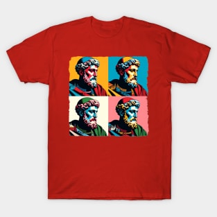 Saintly Splash: Pop Art's Patron of Presents - Classic Santa Claus T-Shirt